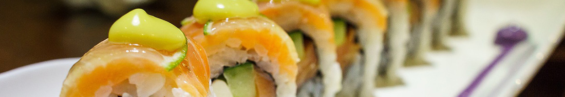 Eating Asian Fusion Japanese Sushi at Halulu Hibachi & Sushi restaurant in Stanhope, NJ.